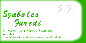 szabolcs furedi business card
