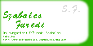 szabolcs furedi business card